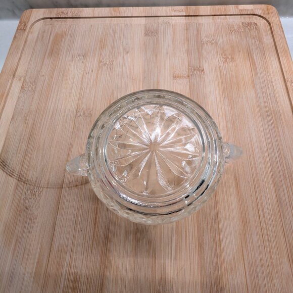 Vintage 1940's Pressed Glass Sugar Bowl - Picture 5 of 7